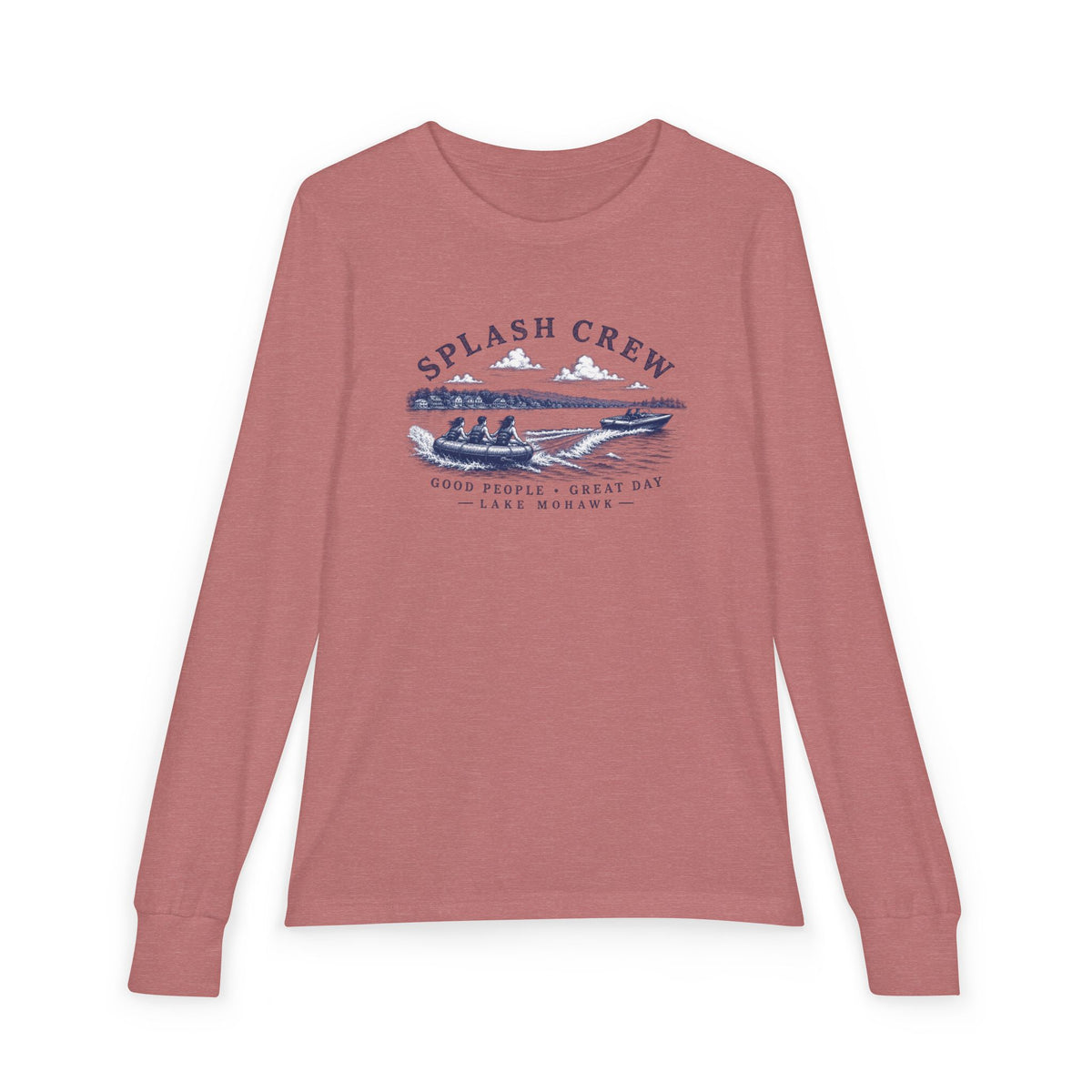Splash Crew Youth Long Sleeve - Shop Lake Mohawk - Heather Mauve / S
