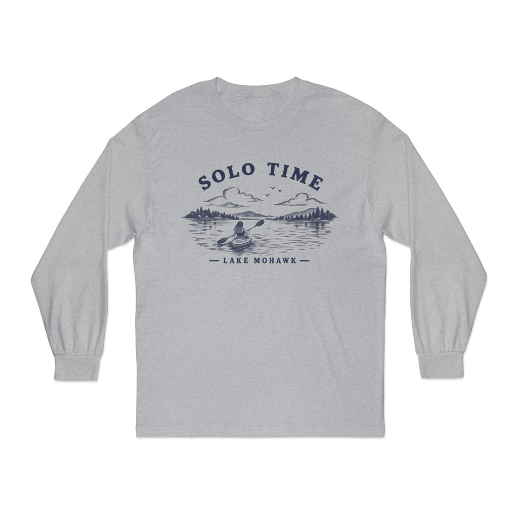 Solo Time Long Sleeve Tee — Lake Mohawk Kayaking Shirt - Shop Lake Mohawk - Athletic Heather / S