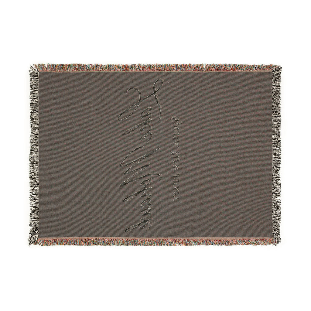 Custom Script Woven Blanket