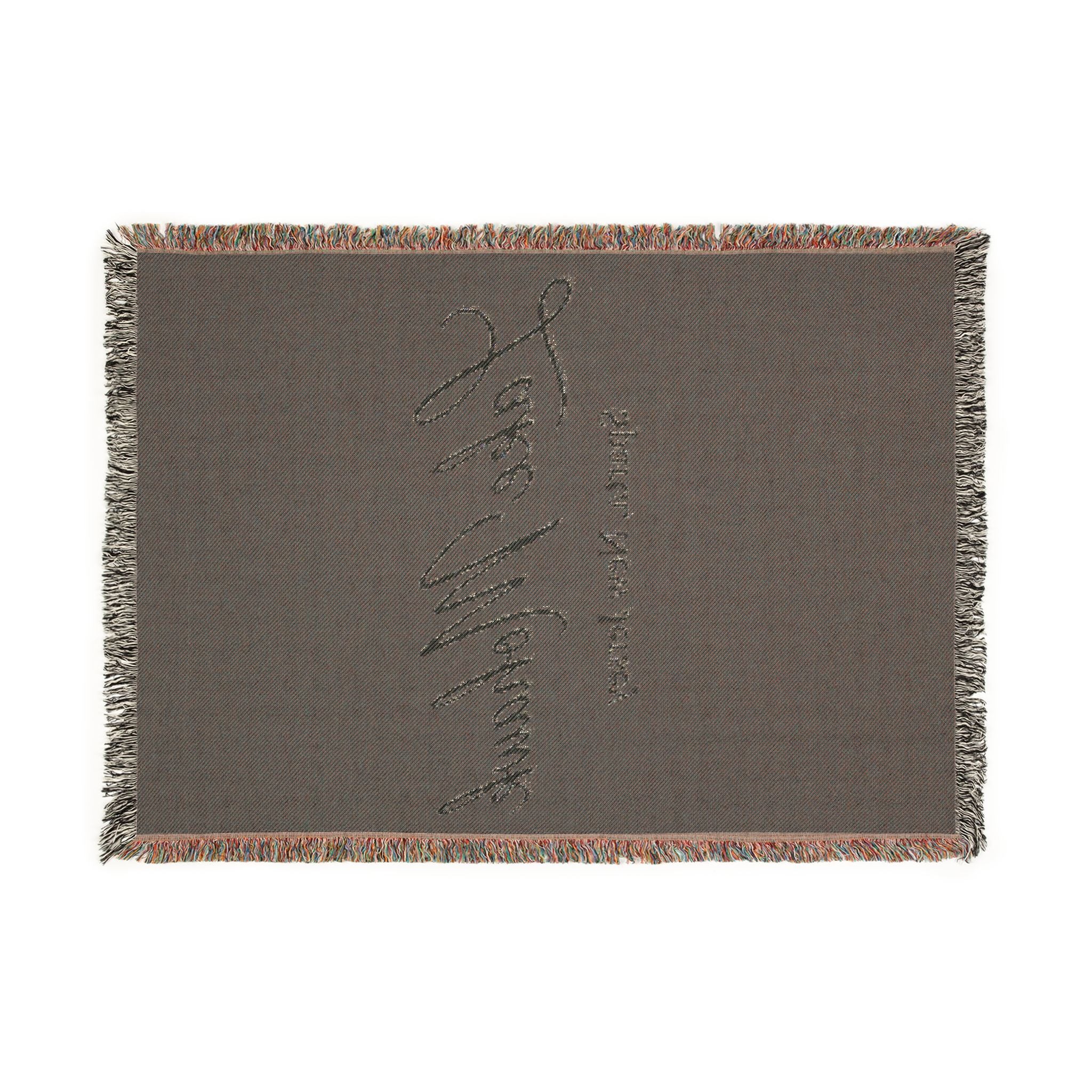 Custom Script Woven Blanket
