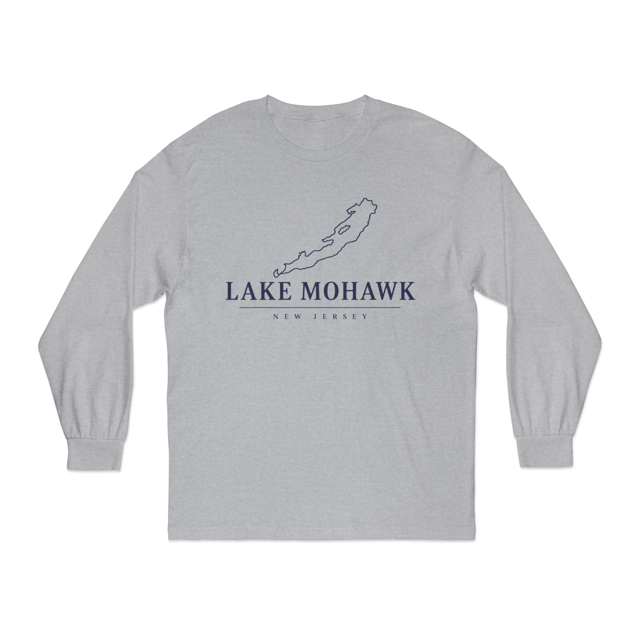 Lake Mohawk Minimal Lake Map Long Sleeve