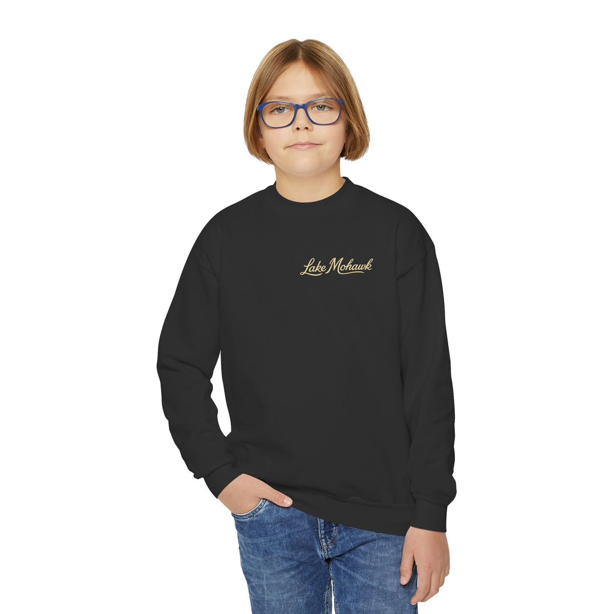Lake Mohawk Script Youth Crewneck - Shop Lake Mohawk