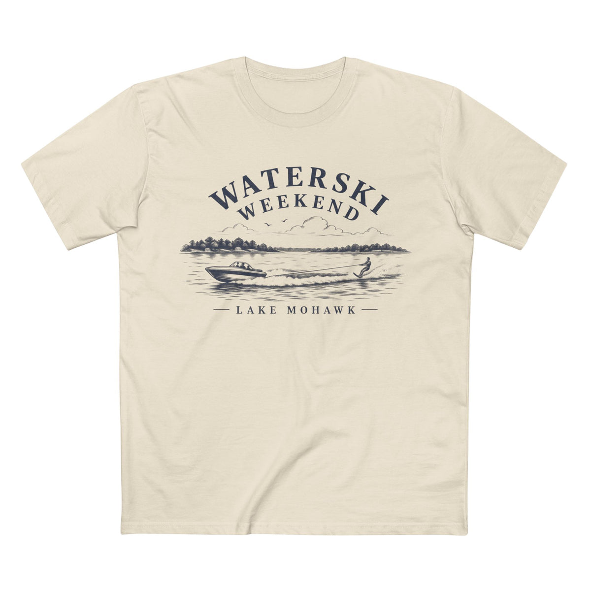 Waterski Weekend T-Shirt - Shop Lake Mohawk - S / Natural