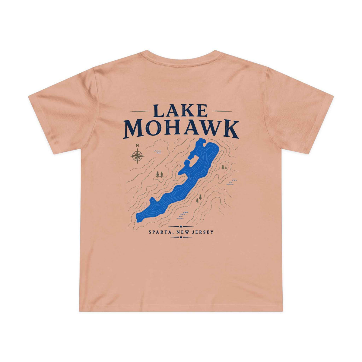 Lake Mohawk Map Women's Tee