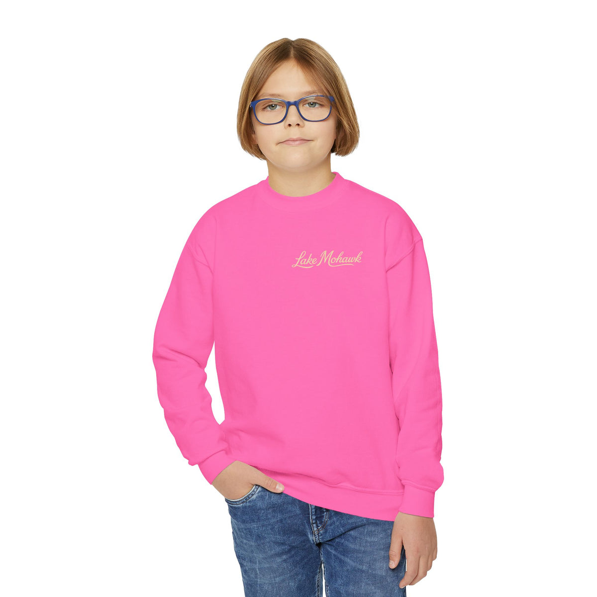 Lake Mohawk Script Youth Crewneck - Shop Lake Mohawk