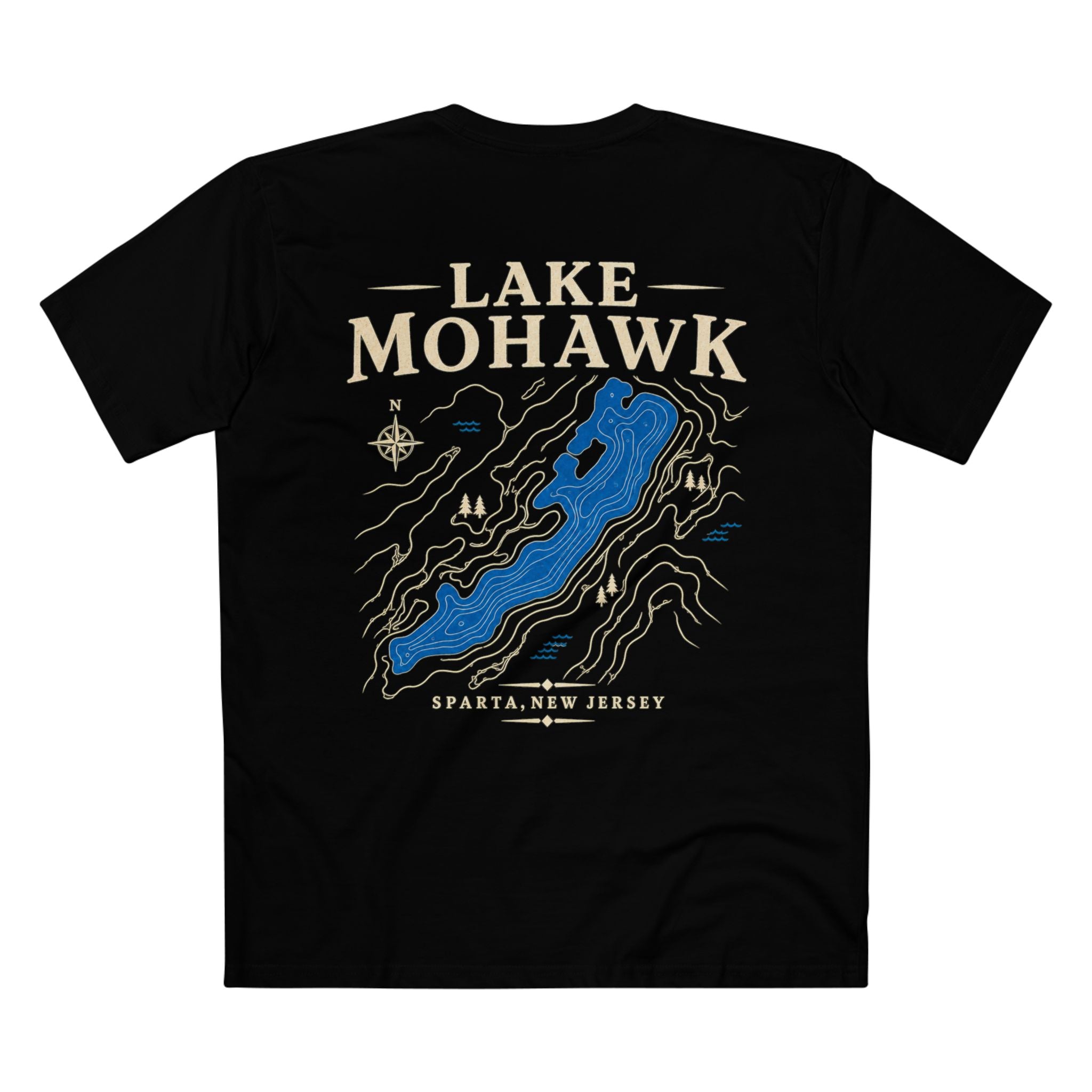 Lake Mohawk Sparta Map Tee
