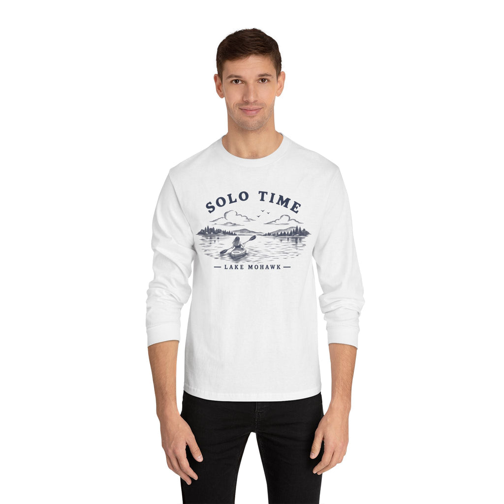 Solo Time Long Sleeve Tee — Lake Mohawk Kayaking Shirt - Shop Lake Mohawk
