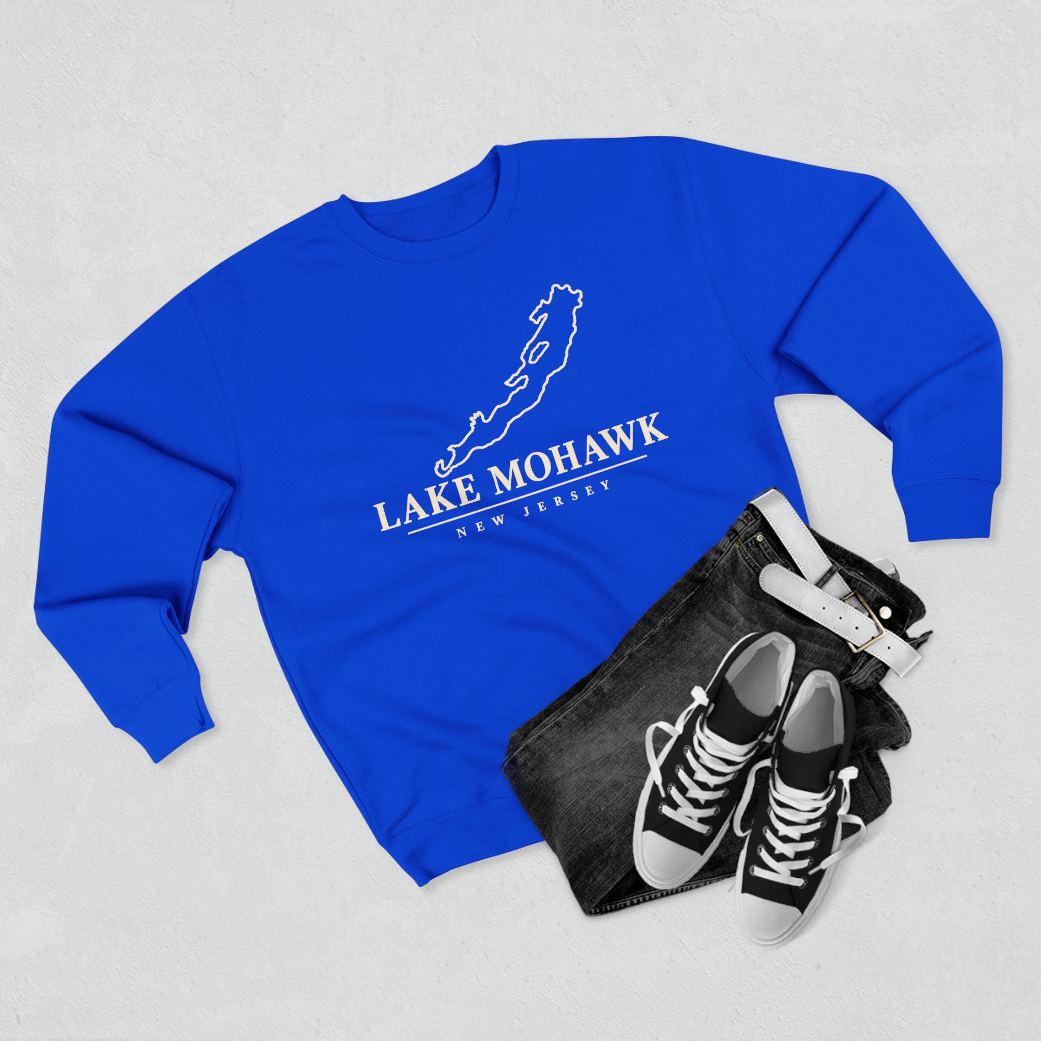 Lake Mohawk Lake Map Crewneck