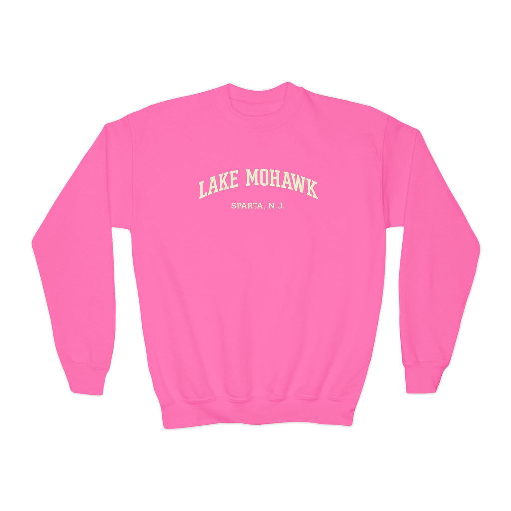 Lake Mohawk Sparta Youth Crewneck - Shop Lake Mohawk - Safety Pink / XS