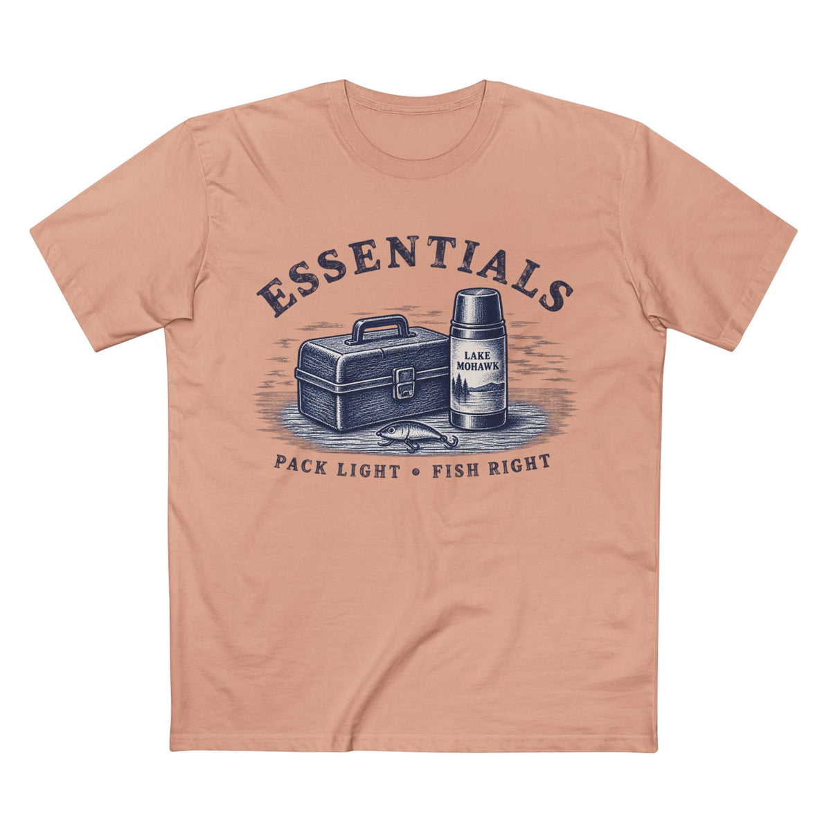 Essentials Fishing T-Shirt - Shop Lake Mohawk - S / Pale Pink