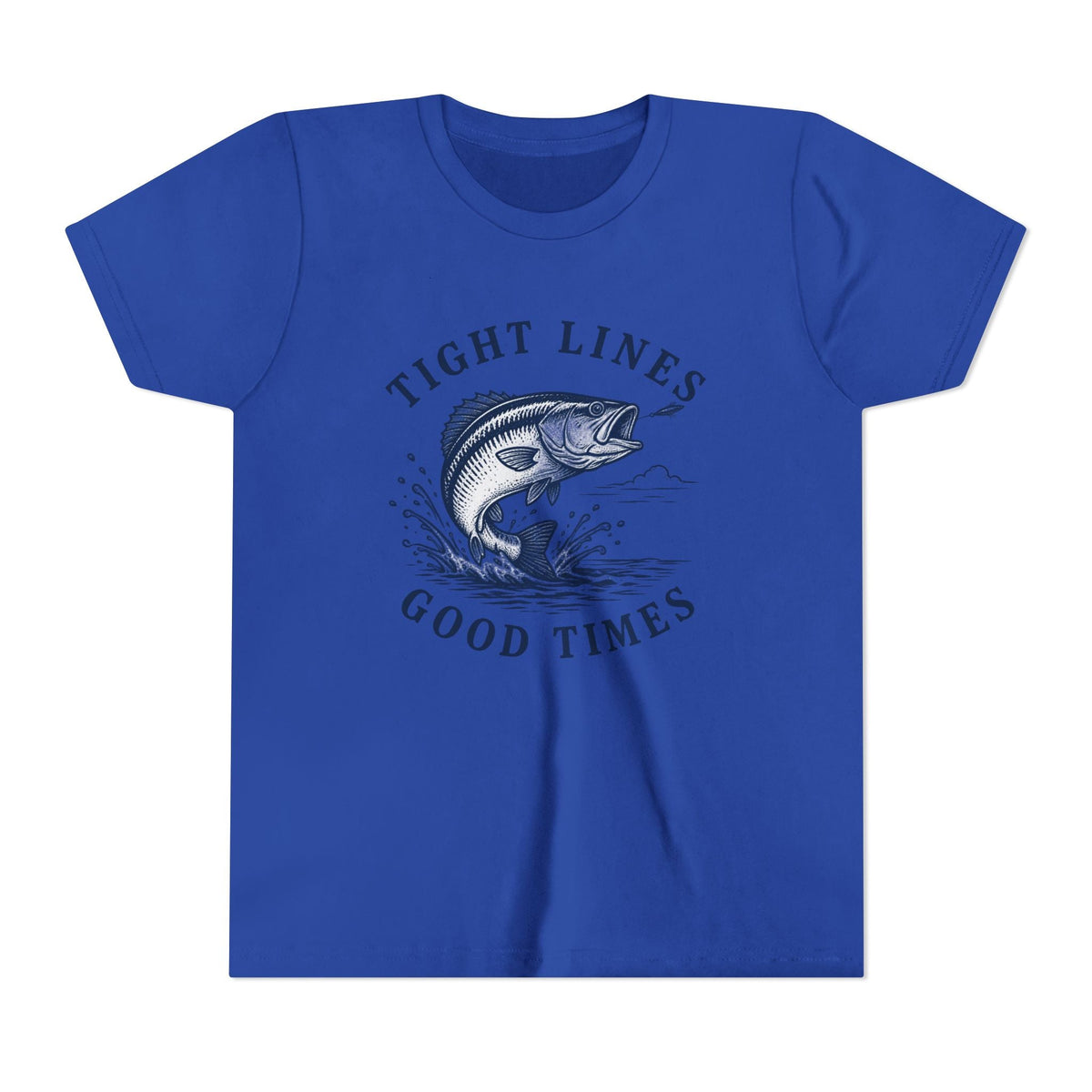 Youth Fishing T-Shirt – "Tight Lines Good Times" - Shop Lake Mohawk - S / True Royal