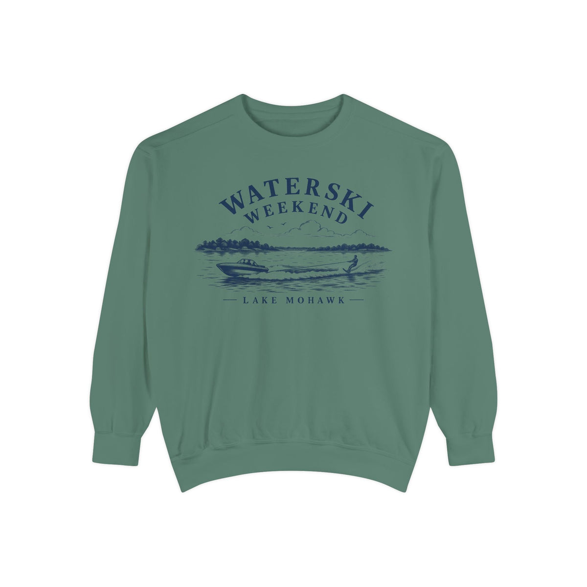 Waterski Weekend Crewneck - Shop Lake Mohawk - Light Green / S