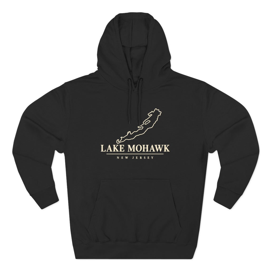 Lake Mohawk Map Hoodie - Shop Lake Mohawk - XS / Black