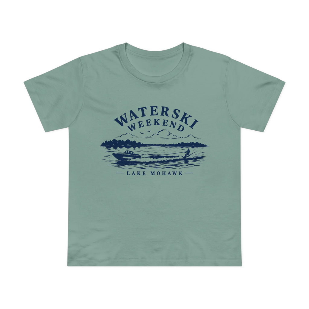 Waterski Weekend T-Shirt - Shop Lake Mohawk - Sage / XS