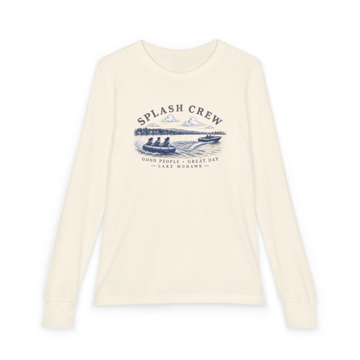 Splash Crew Youth Long Sleeve - Shop Lake Mohawk - Natural / S