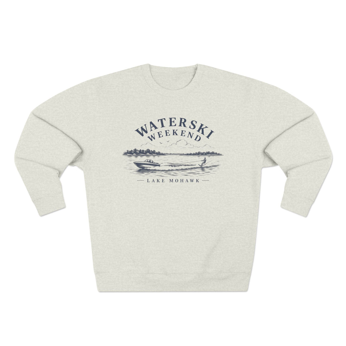 Waterski Weekend Crewneck - Shop Lake Mohawk - S / Oatmeal Heather