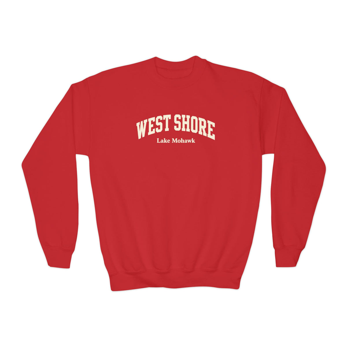 West Shore Lake Mohawk Youth Crewneck - Shop Lake Mohawk - Red / XS