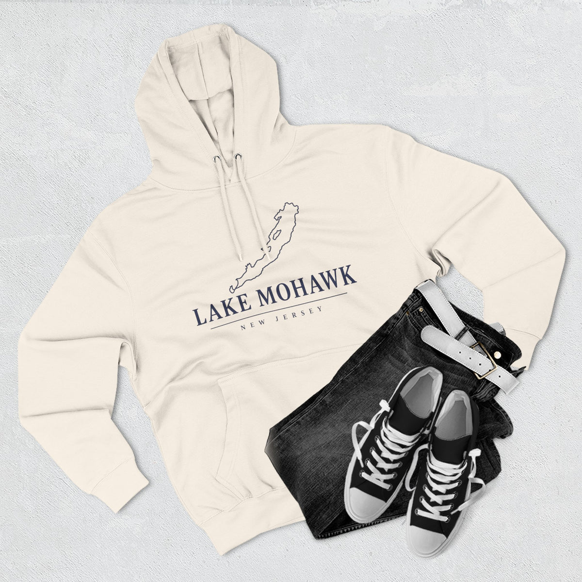 Lake Mohawk Map Hoodie - Shop Lake Mohawk
