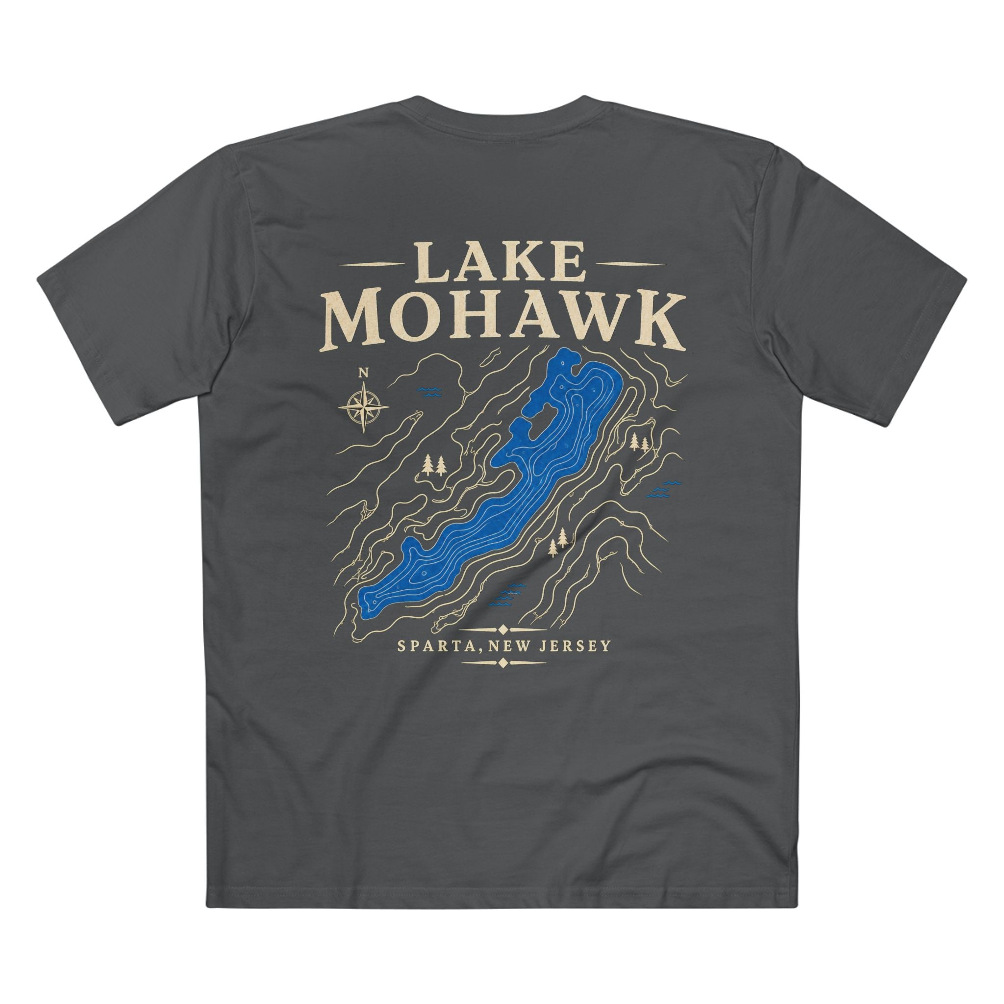 Lake Mohawk Sparta Map Tee