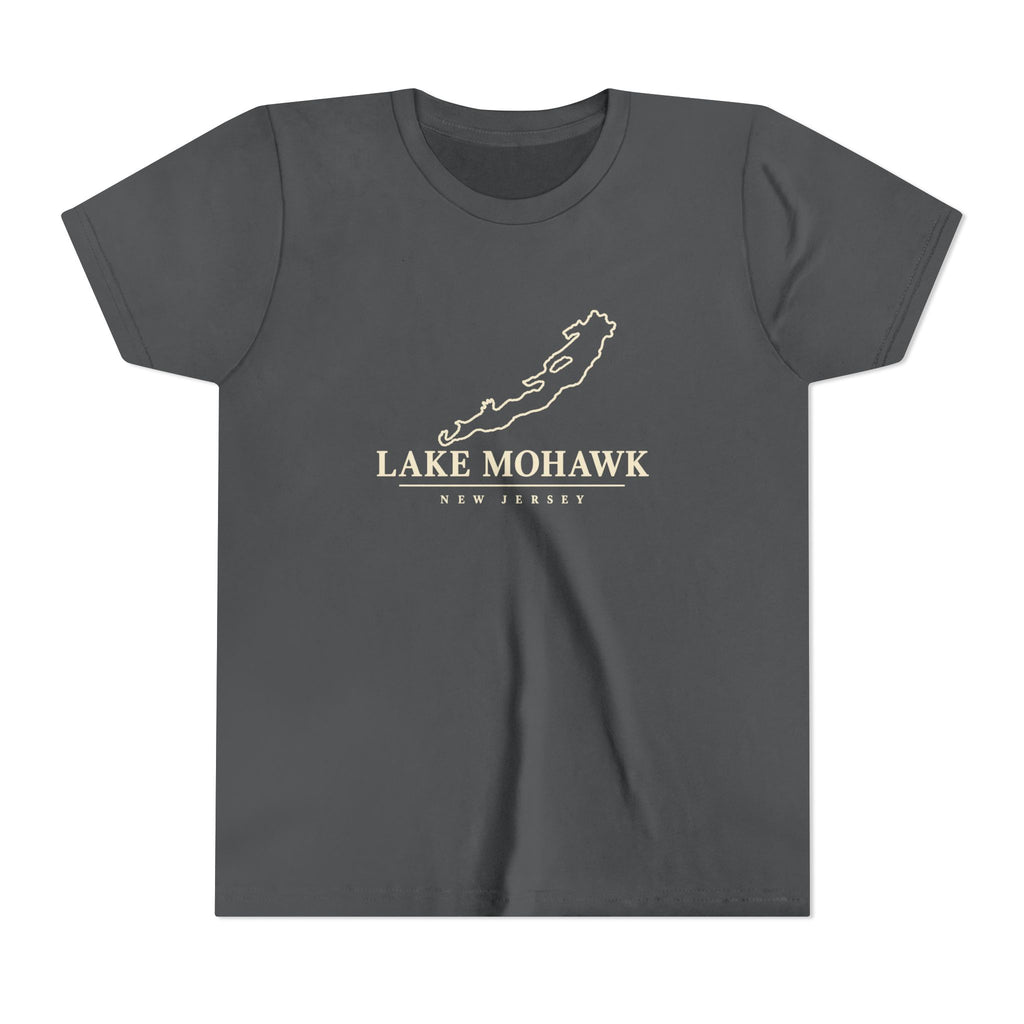 Lake Mohawk Map Youth T-Shirt - Shop Lake Mohawk - S / Asphalt