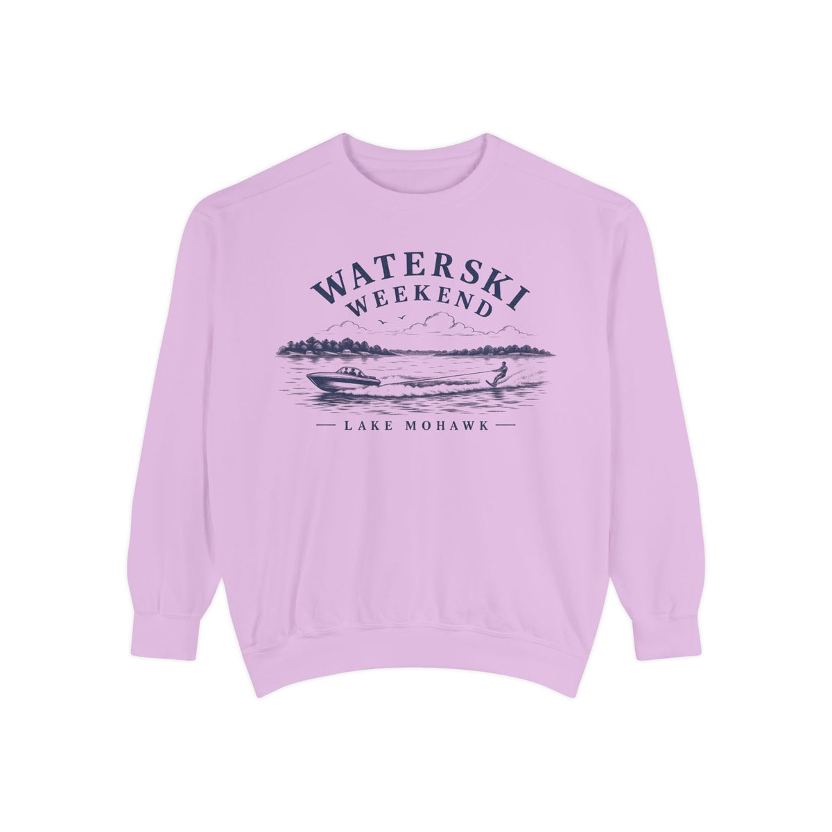 Waterski Weekend Crewneck - Shop Lake Mohawk - Orchid / S