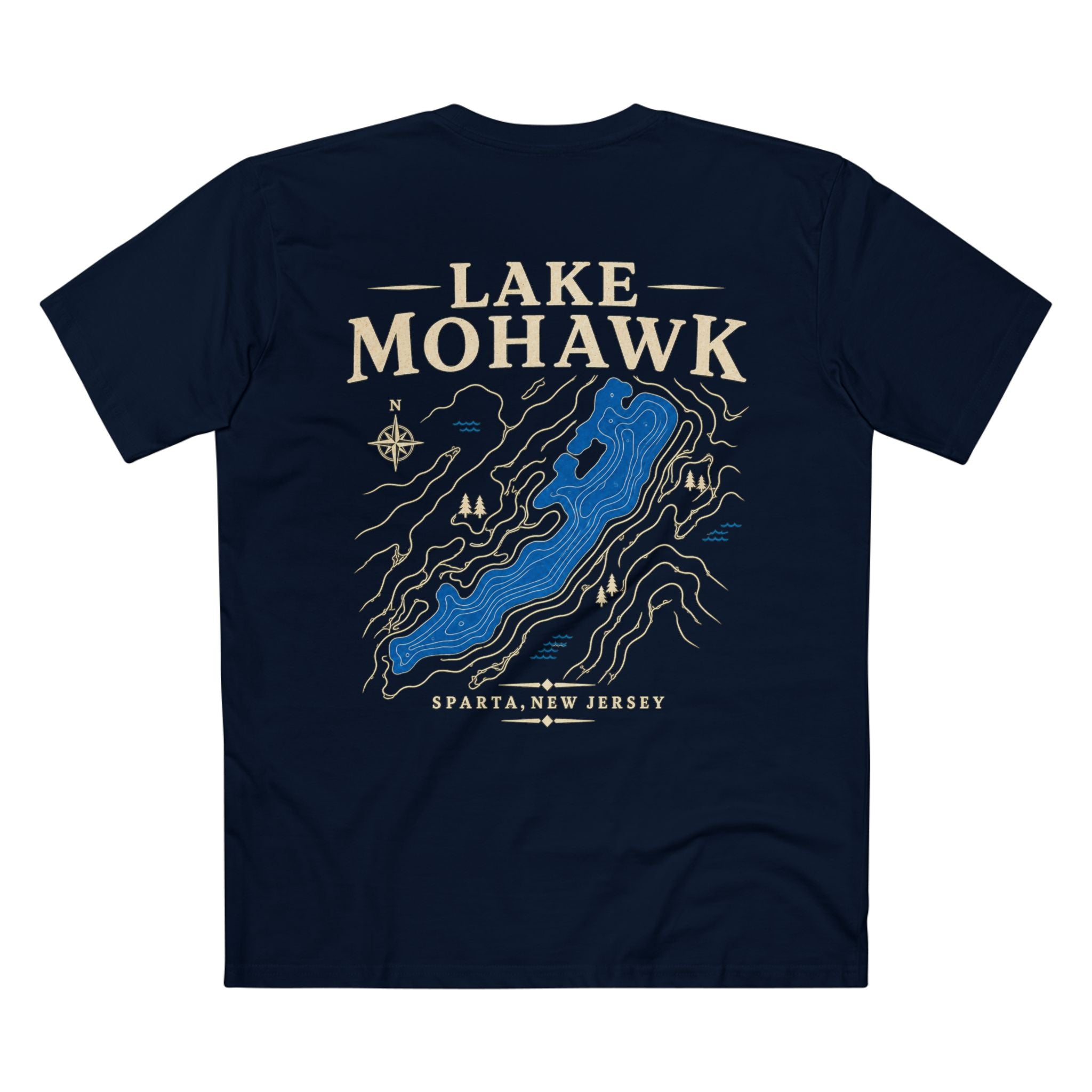 Lake Mohawk Sparta Map Tee