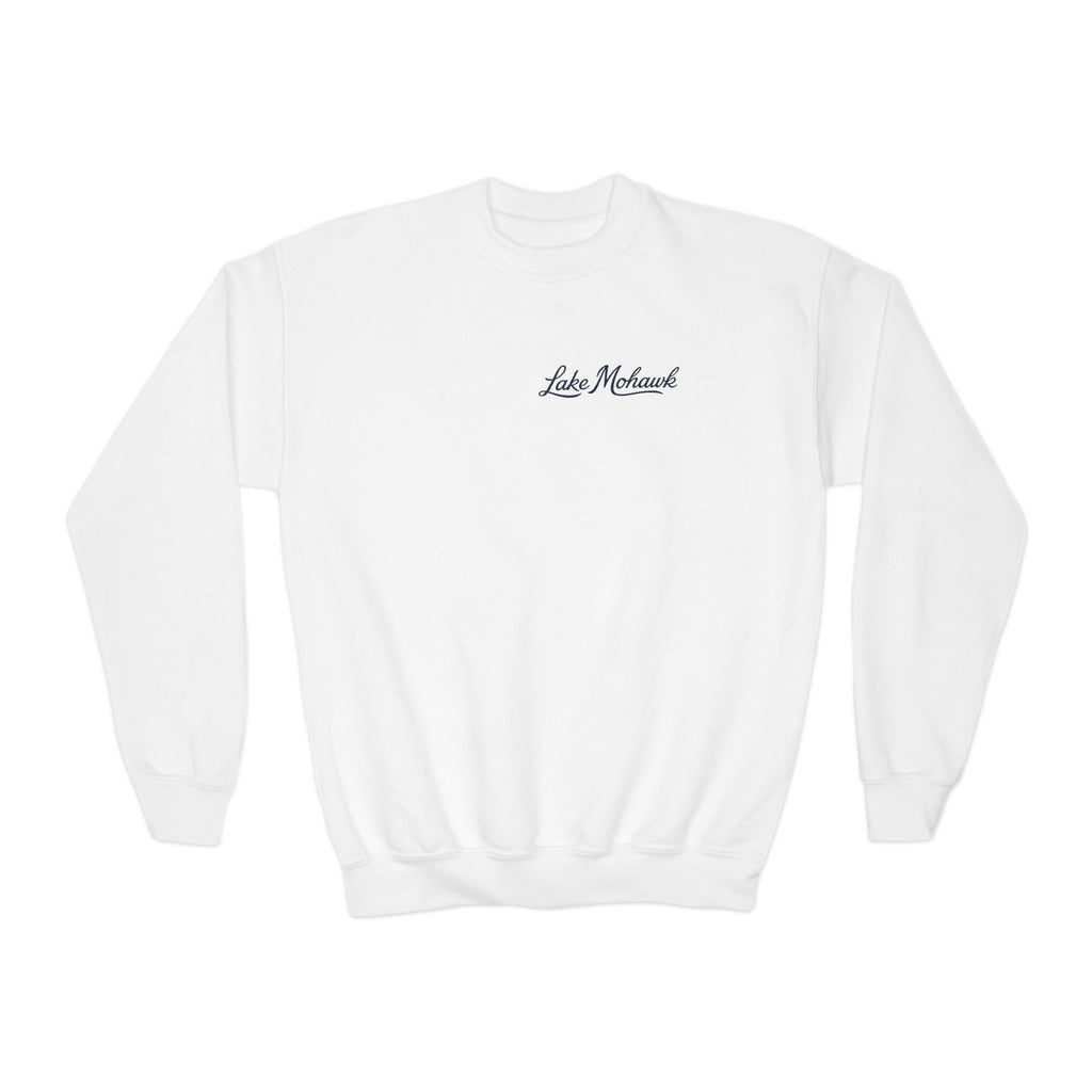 Lake Mohawk Script Youth Crewneck - Shop Lake Mohawk - White / XS
