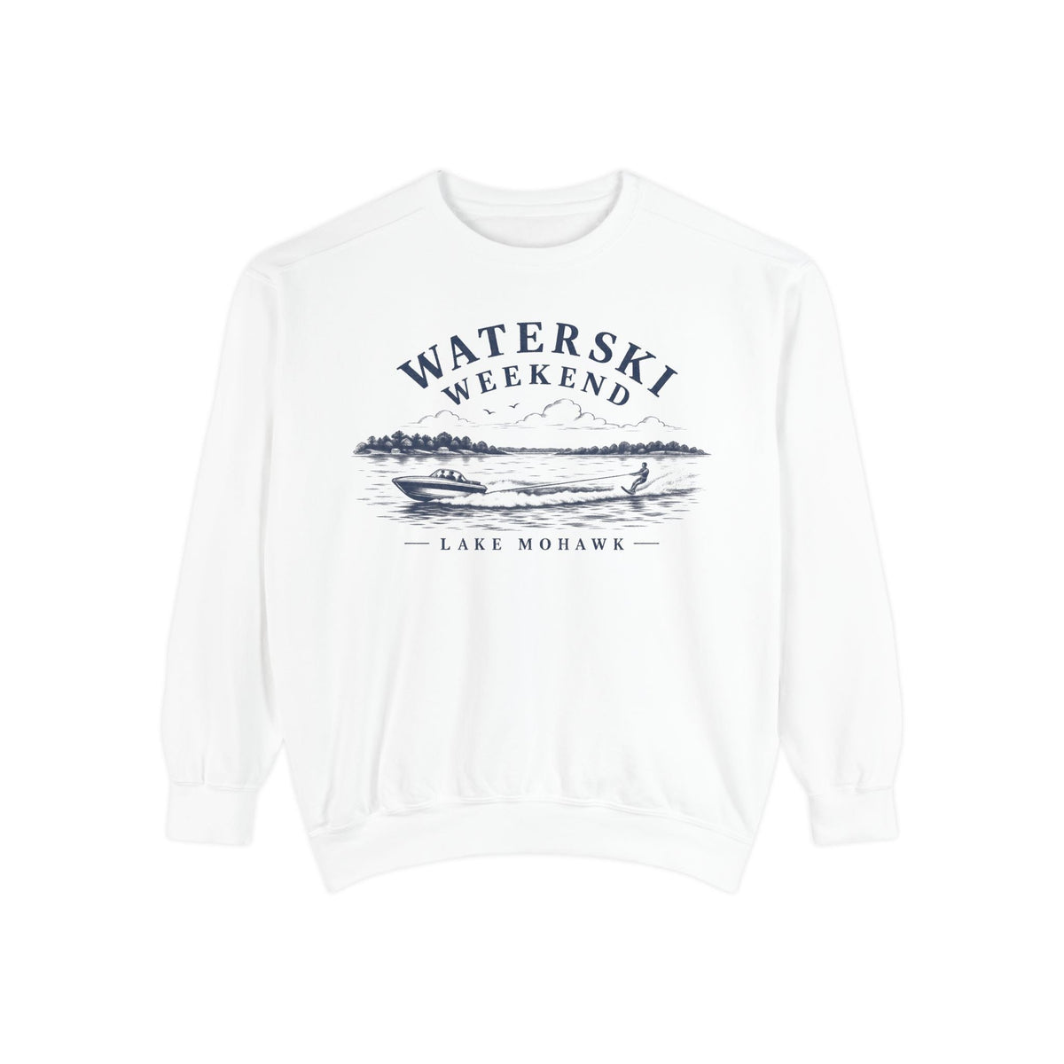Waterski Weekend Crewneck - Shop Lake Mohawk - White / S