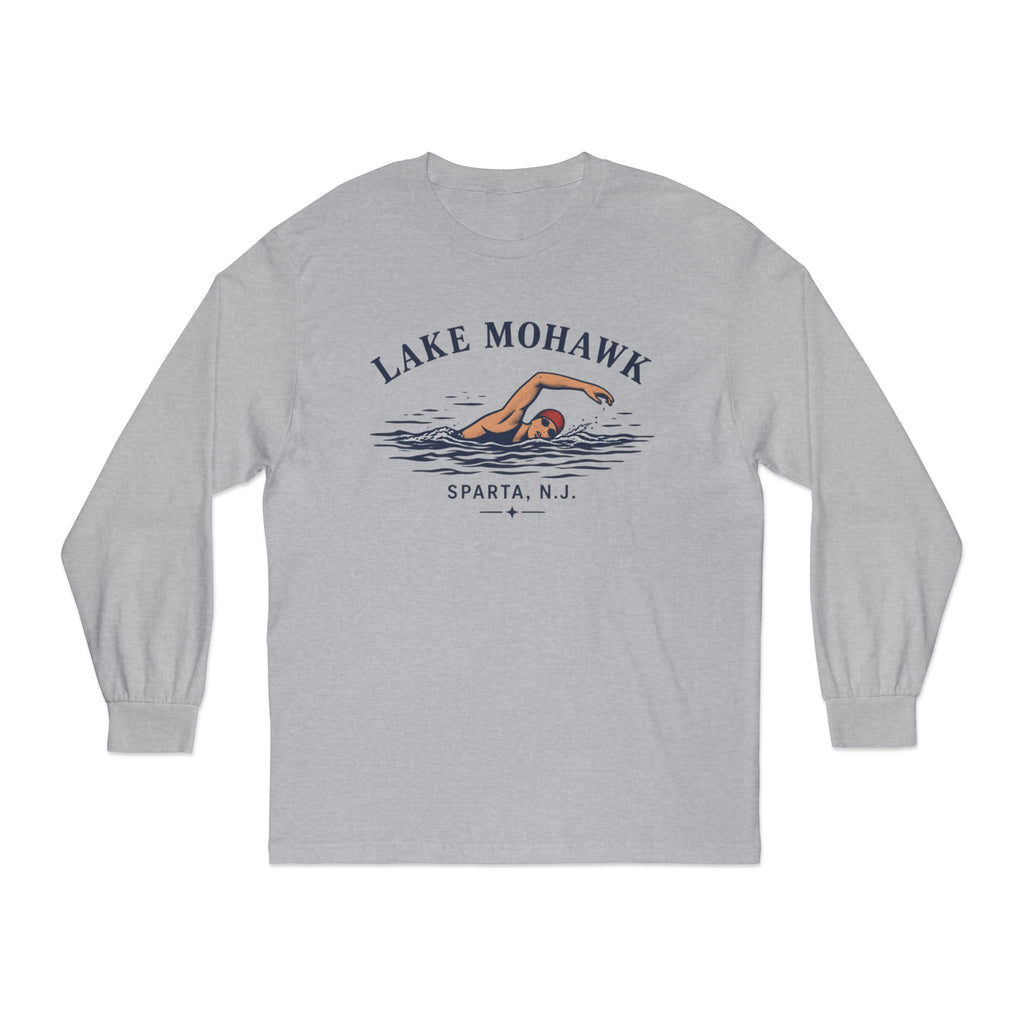 Lake Mohawk Swimming Long Sleeve - Shop Lake Mohawk - Athletic Heather / S
