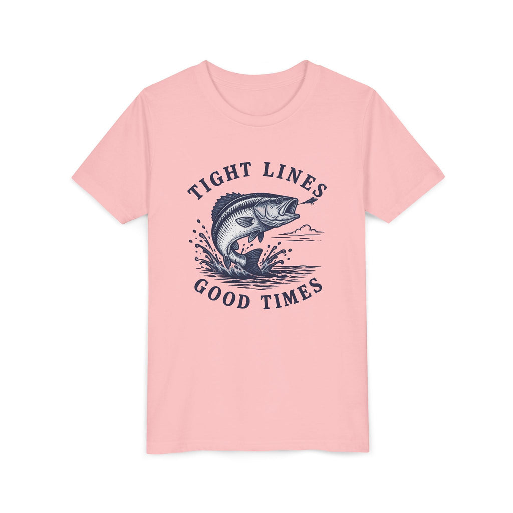 Youth Fishing T-Shirt – "Tight Lines Good Times" - Shop Lake Mohawk
