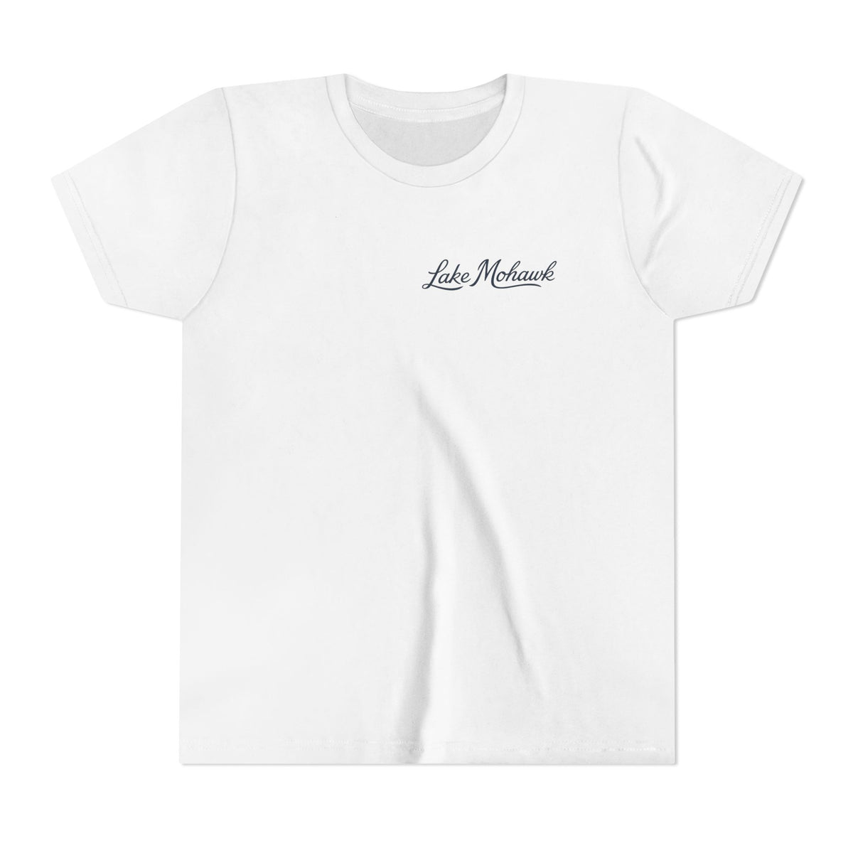 Youth T-Shirt “Lake Mohawk” Minimal Script - Shop Lake Mohawk - S / White