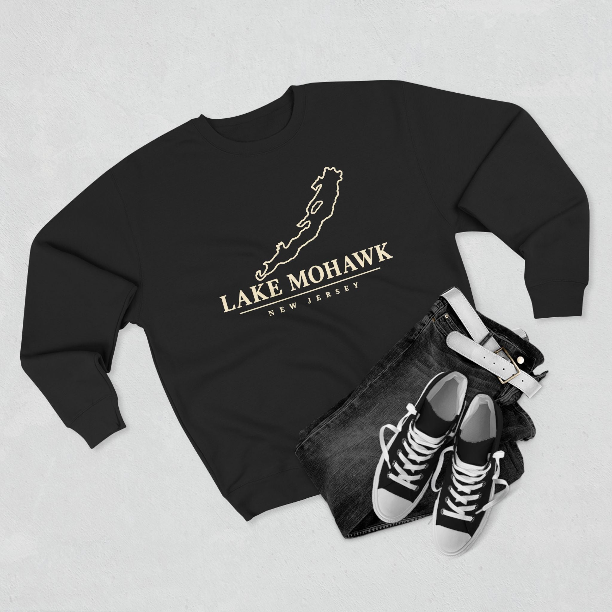 Lake Mohawk Lake Map Crewneck