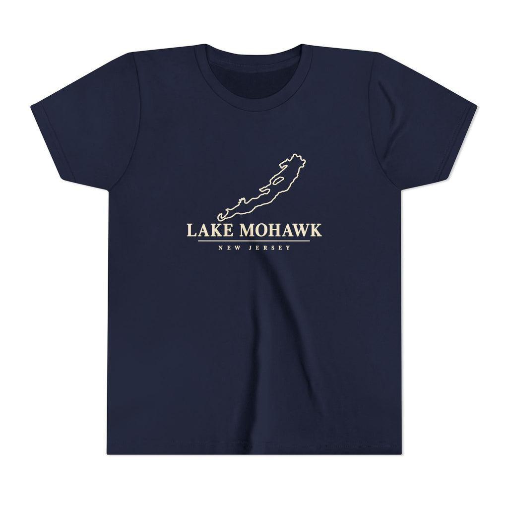 Lake Mohawk Map Youth T-Shirt - Shop Lake Mohawk - S / Navy