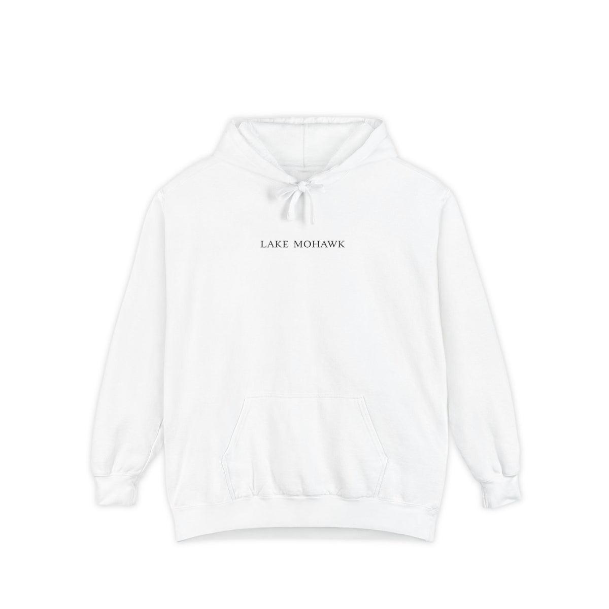 Lake Mohawk Subtle Text Hoodie - Shop Lake Mohawk - White / S