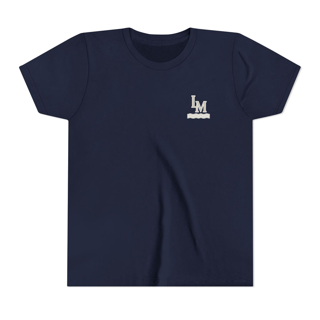 Lake Mohawk Lake Map Youth T-Shirt - Shop Lake Mohawk - S / Navy