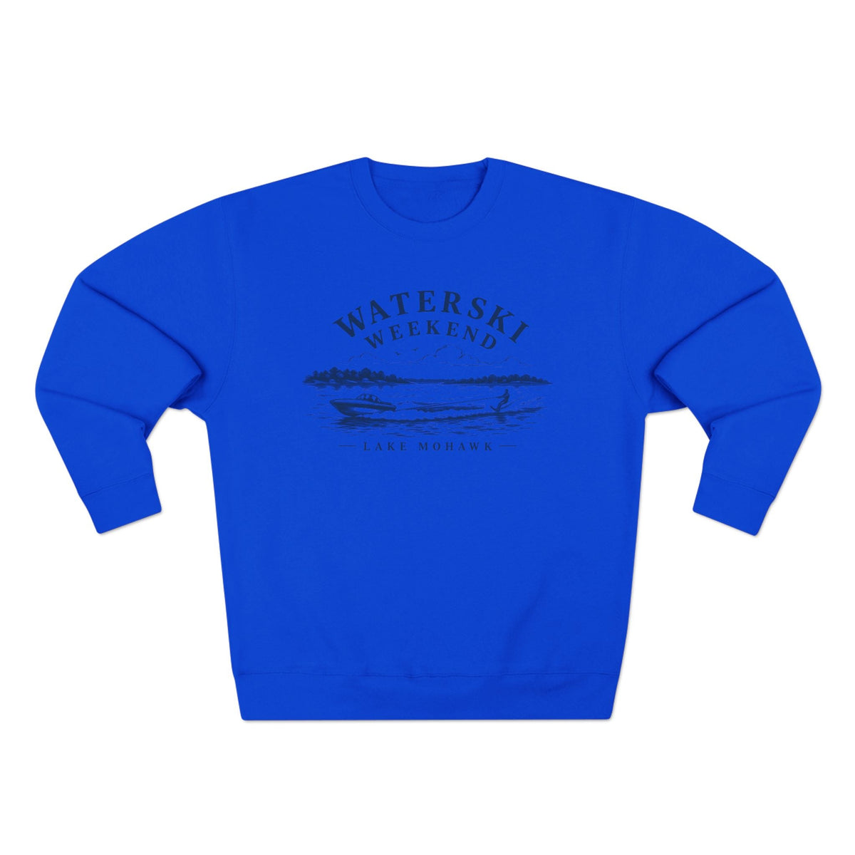Waterski Weekend Crewneck - Shop Lake Mohawk - S / Royal Blue