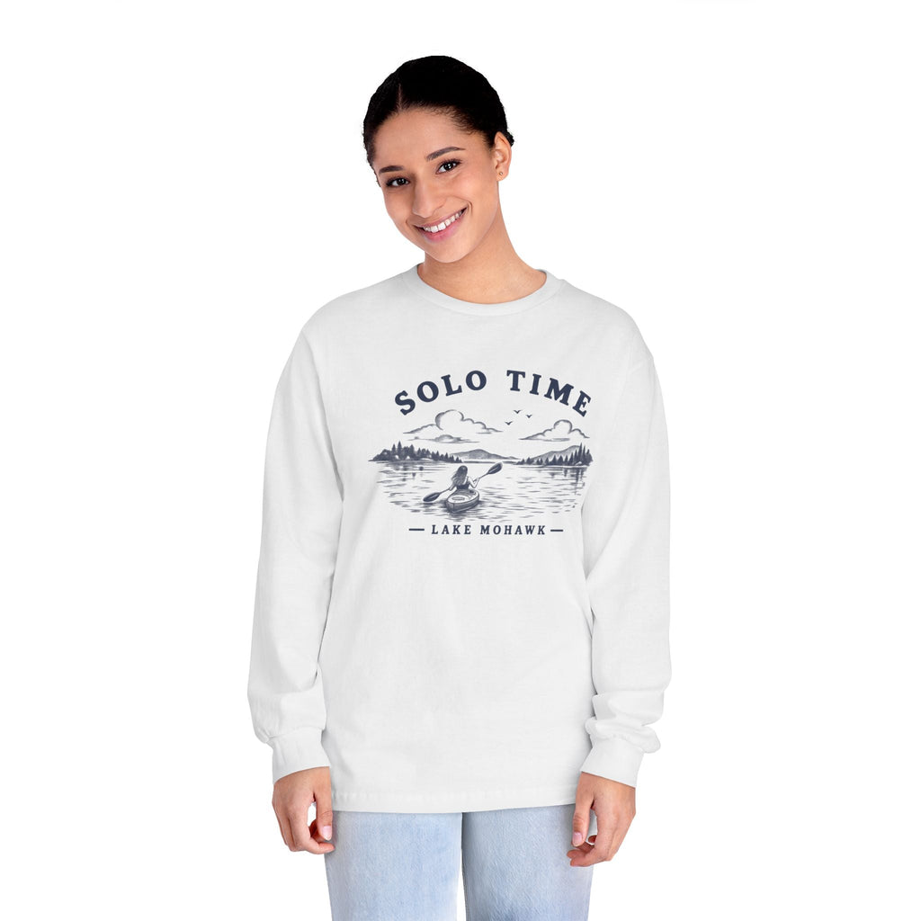 Solo Time Long Sleeve Tee — Lake Mohawk Kayaking Shirt - Shop Lake Mohawk