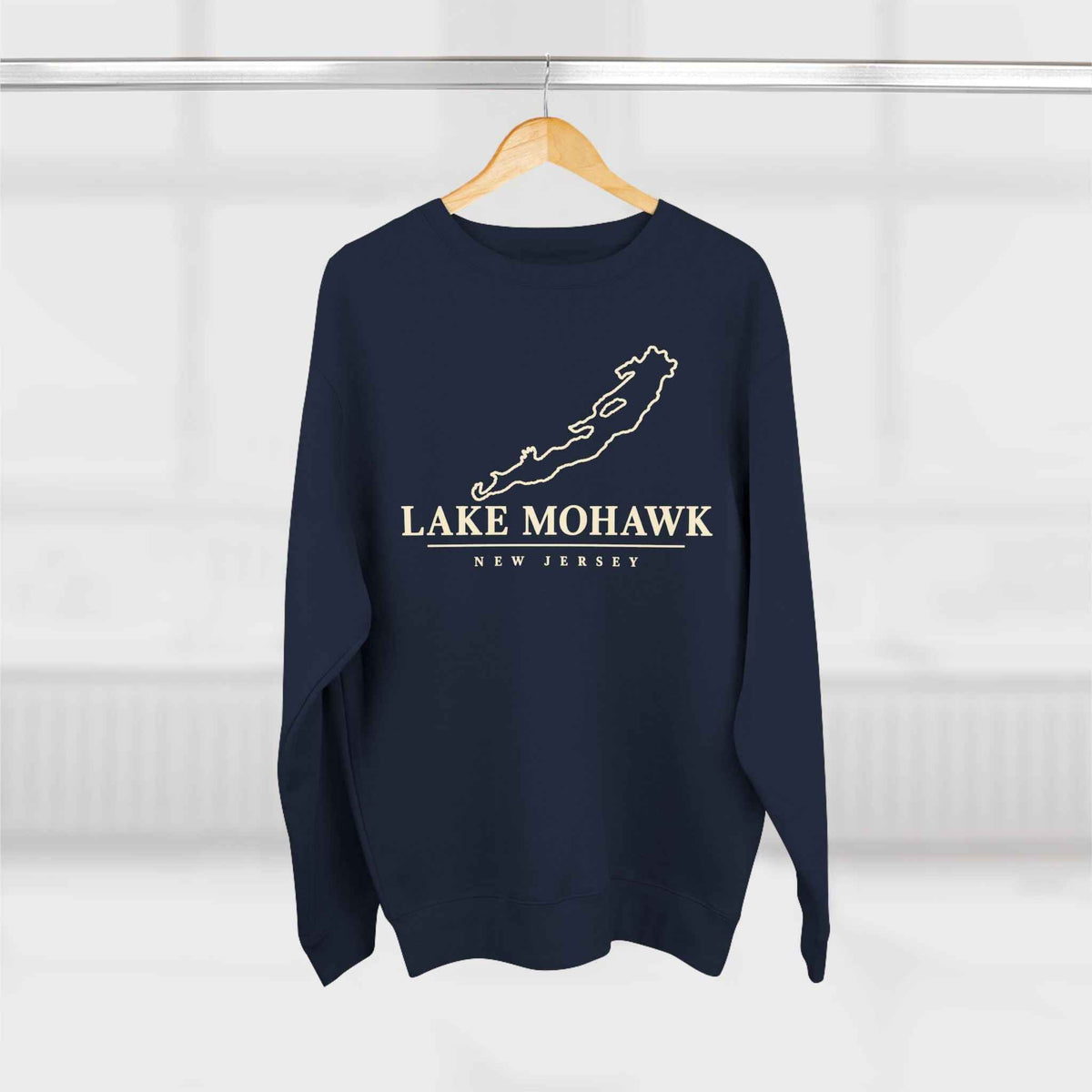 Lake Mohawk Lake Map Crewneck