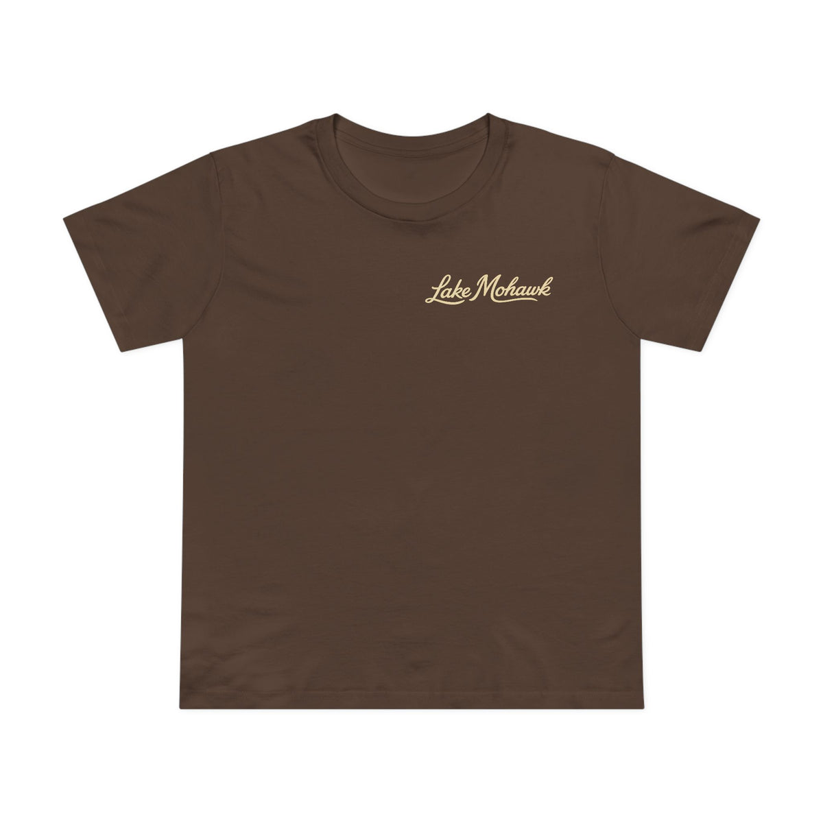 Lake Mohawk Script Women’s Tee - Shop Lake Mohawk - Walnut / XS