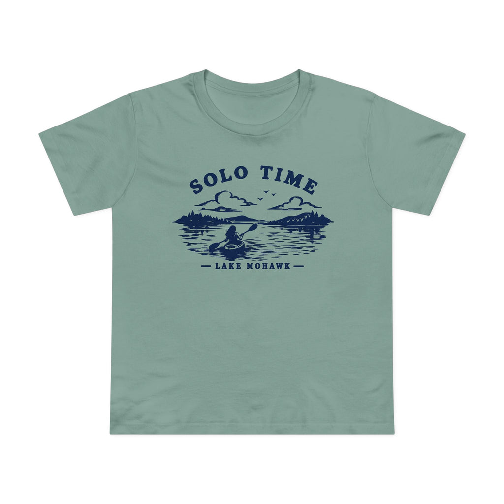 Solo Time Lake Tee — Women’s Kayaking Graphic T-Shirt - Shop Lake Mohawk - XS / Sage