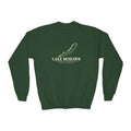 Lake Mohawk Map Youth Crewneck - Shop Lake Mohawk - Forest Green / XS