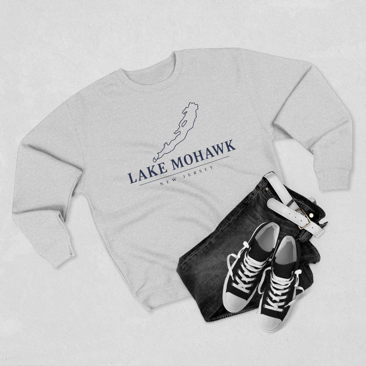 Lake Mohawk Lake Map Crewneck