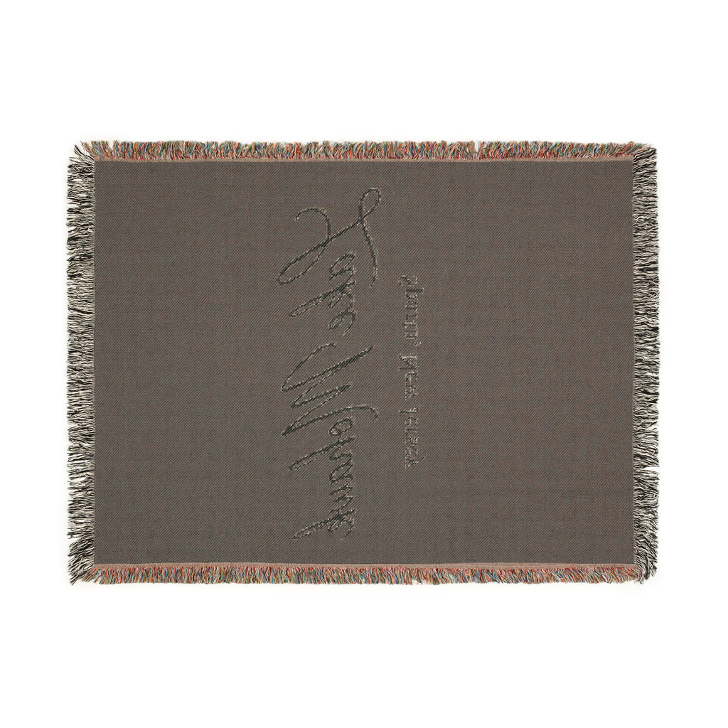 Custom Script Woven Blanket