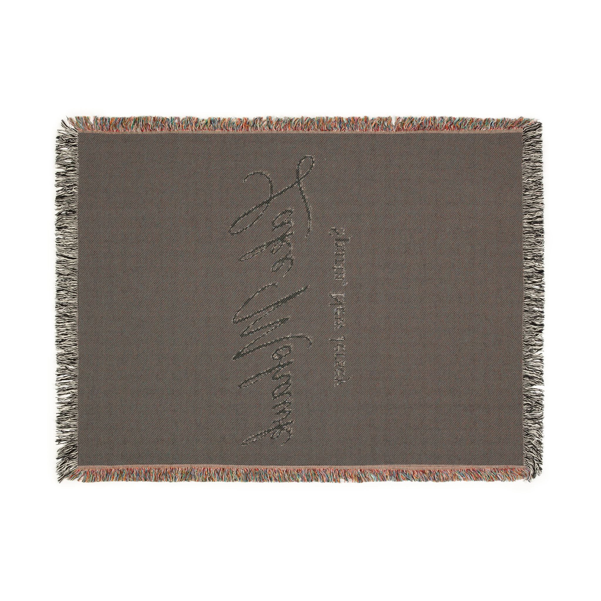 Custom Script Woven Blanket