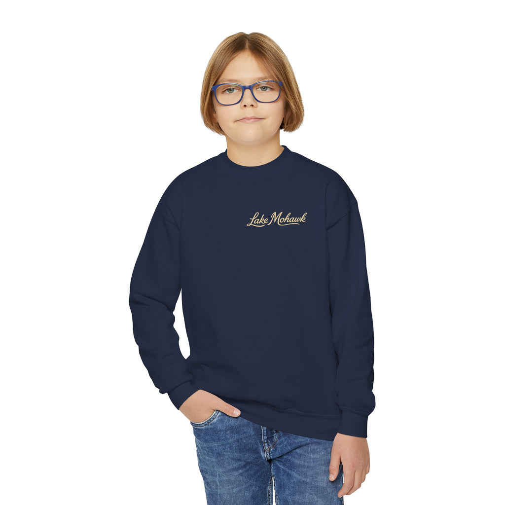 Lake Mohawk Script Youth Crewneck