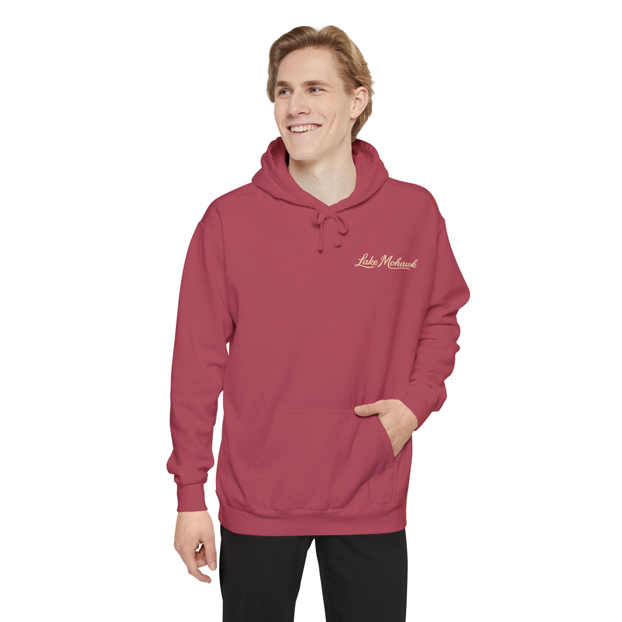 Lake Mohawk Script Chest Logo Hoodie