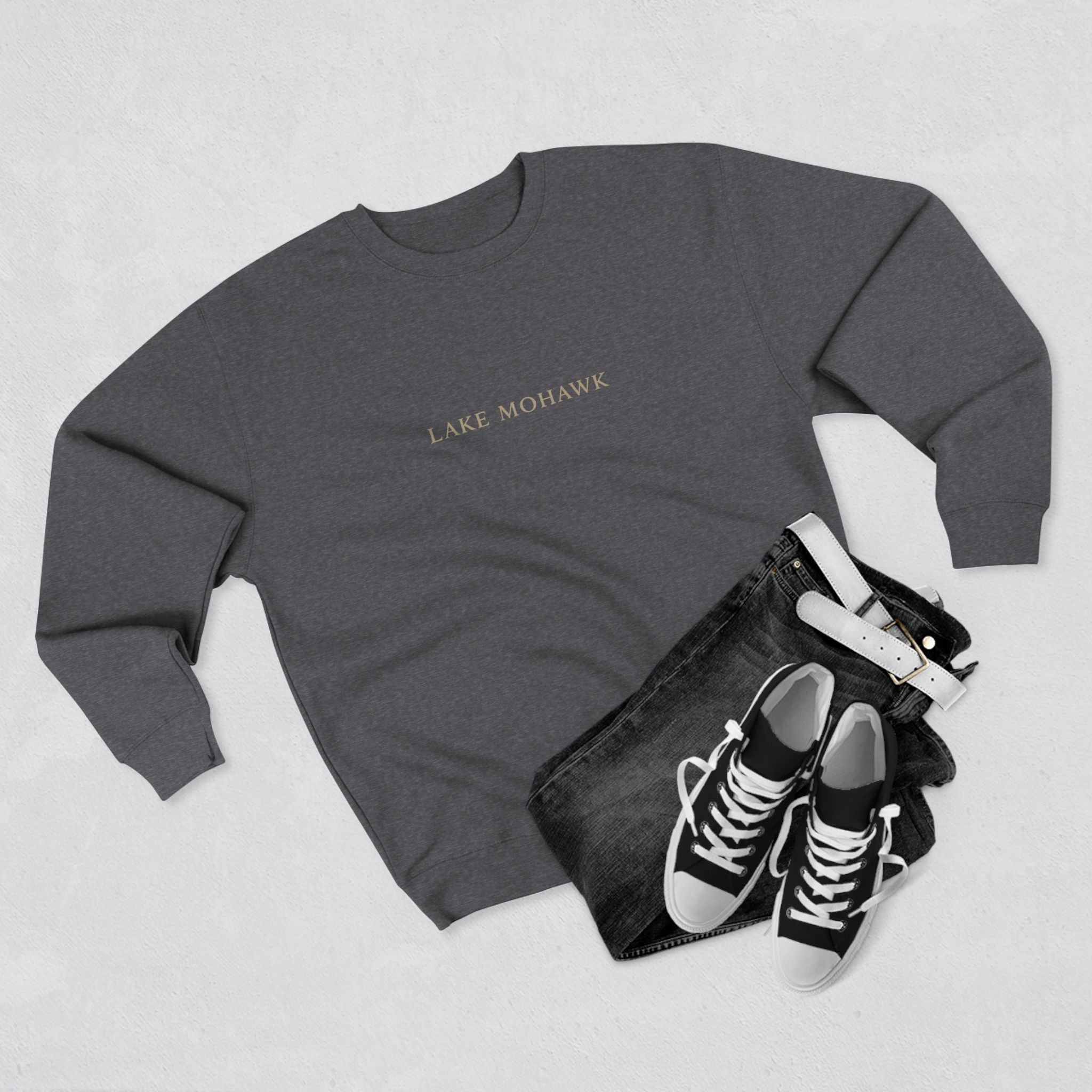 Lake Mohawk Minimal Text Crewneck