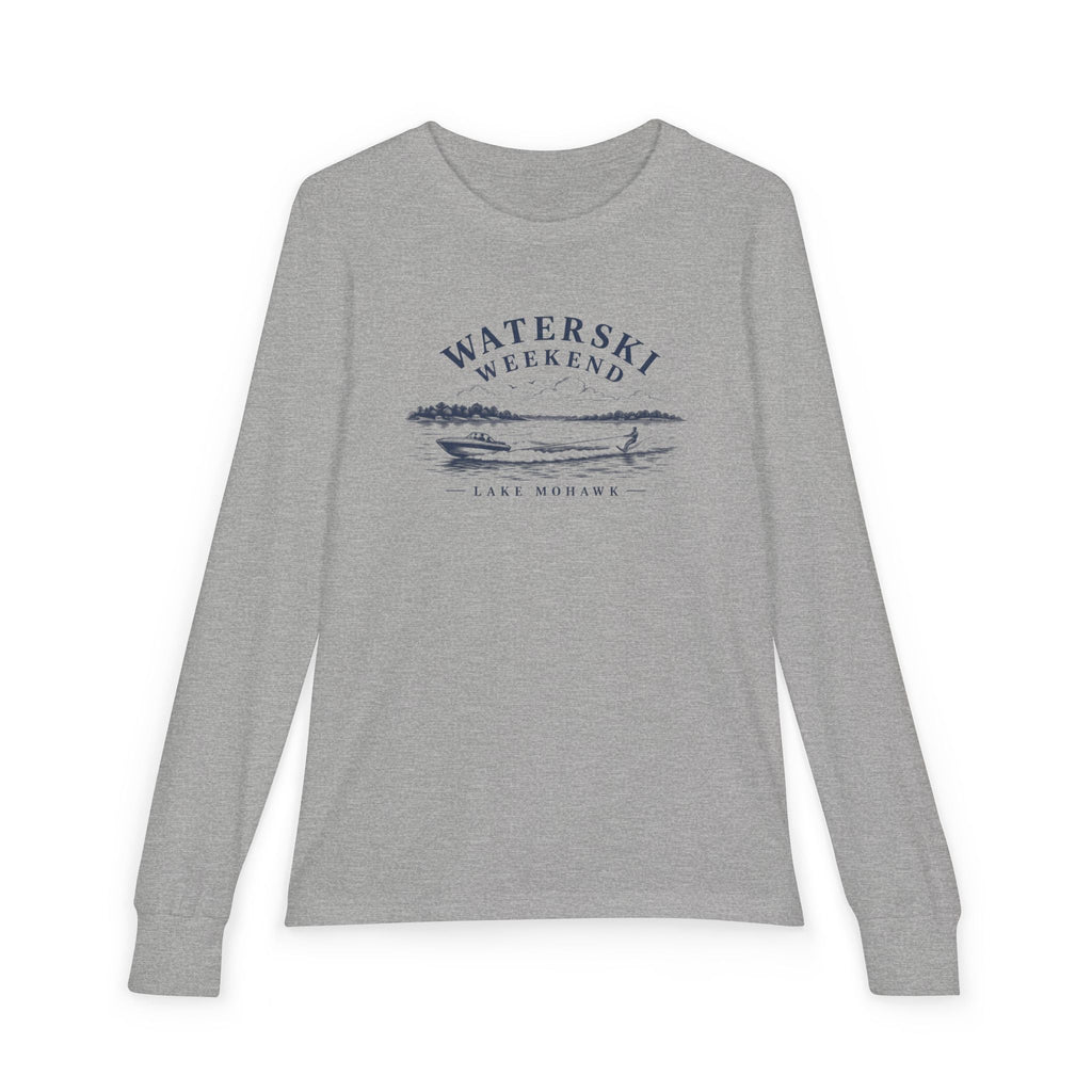 Waterski Weekend Youth Long Sleeve - Shop Lake Mohawk - Athletic Heather / S