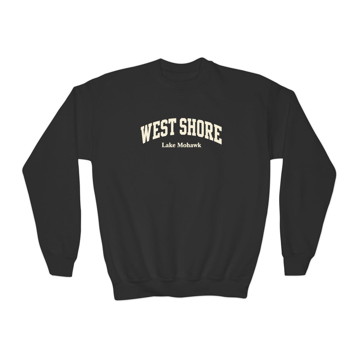 West Shore Lake Mohawk Youth Crewneck - Shop Lake Mohawk - Black / XS