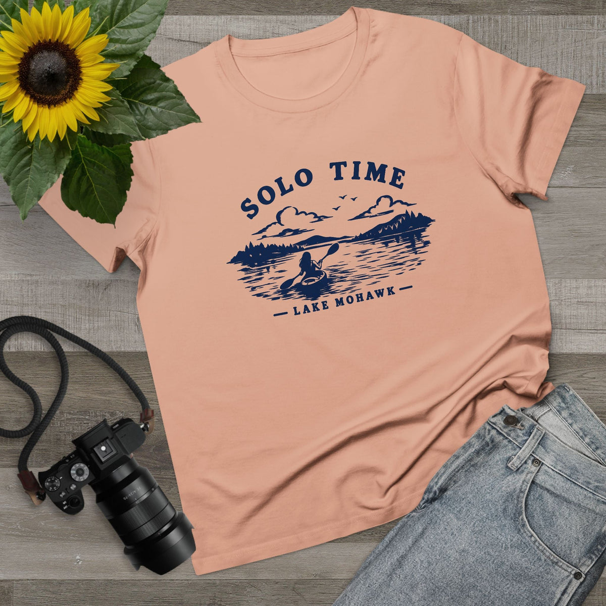Solo Time Lake Tee — Women’s Kayaking Graphic T-Shirt - Shop Lake Mohawk